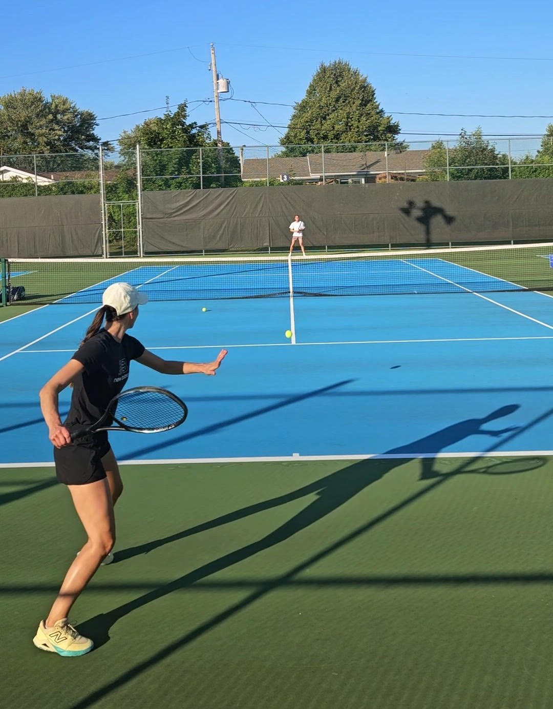 Professional tennis and pickleball session recording setup with Racquet View mount