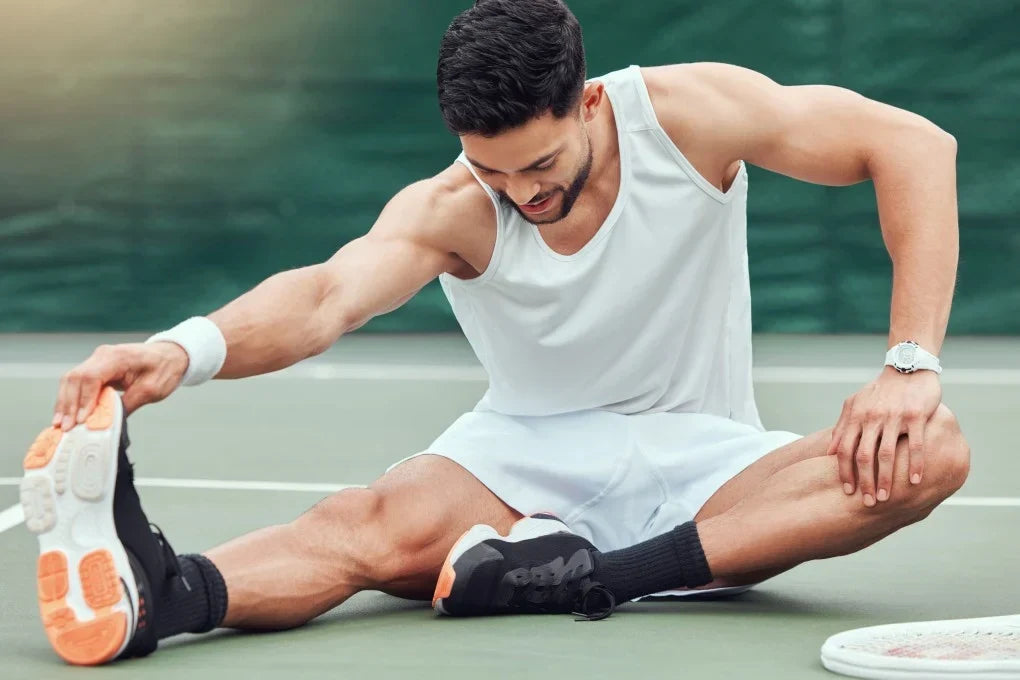 Stretching after tennis, pickleball & padel routine