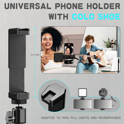 UBeesize 92" Phone Tripod with Gooseneck & Remote