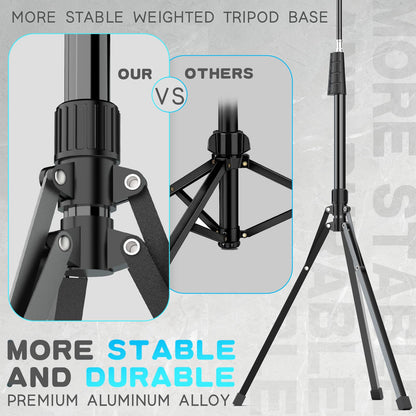 UBeesize 92" Phone Tripod with Gooseneck & Remote
