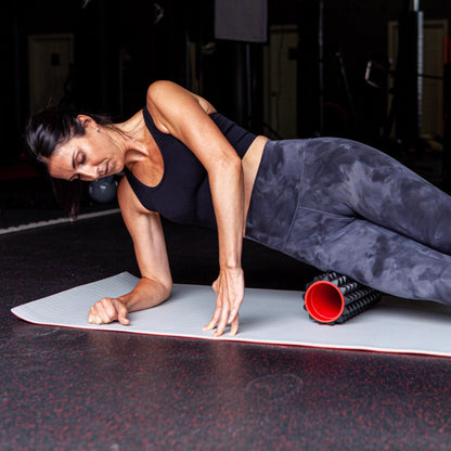 IBF Iron Body Fitness Acupoint Foam Roller - 12", High-Density EVA Foam Roller for Deep Tissue Massage, Back Pain, Yoga, and Physical Therapy - Black and Red 🍁 All In One Marketplace Canada