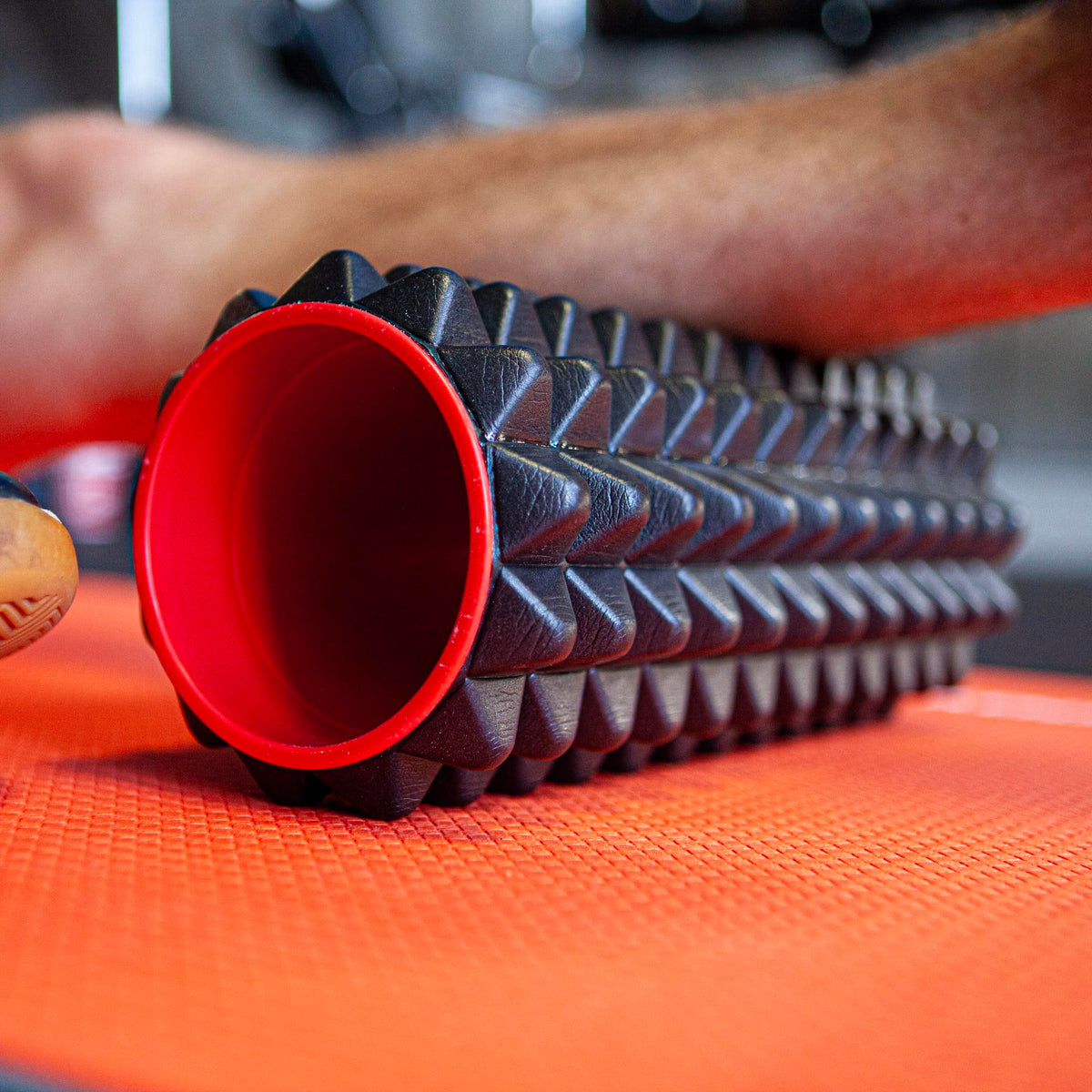 IBF Iron Body Fitness Acupoint Foam Roller - 12", High-Density EVA Foam Roller for Deep Tissue Massage, Back Pain, Yoga, and Physical Therapy - Black and Red 🍁 All In One Marketplace Canada