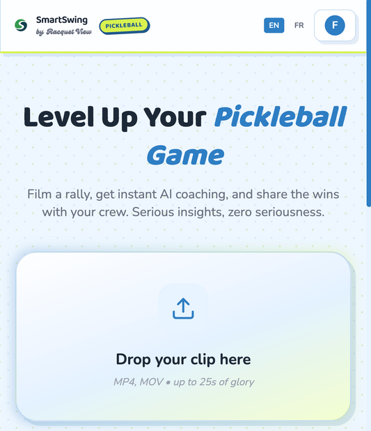 Pickleball video analysis Racquet View