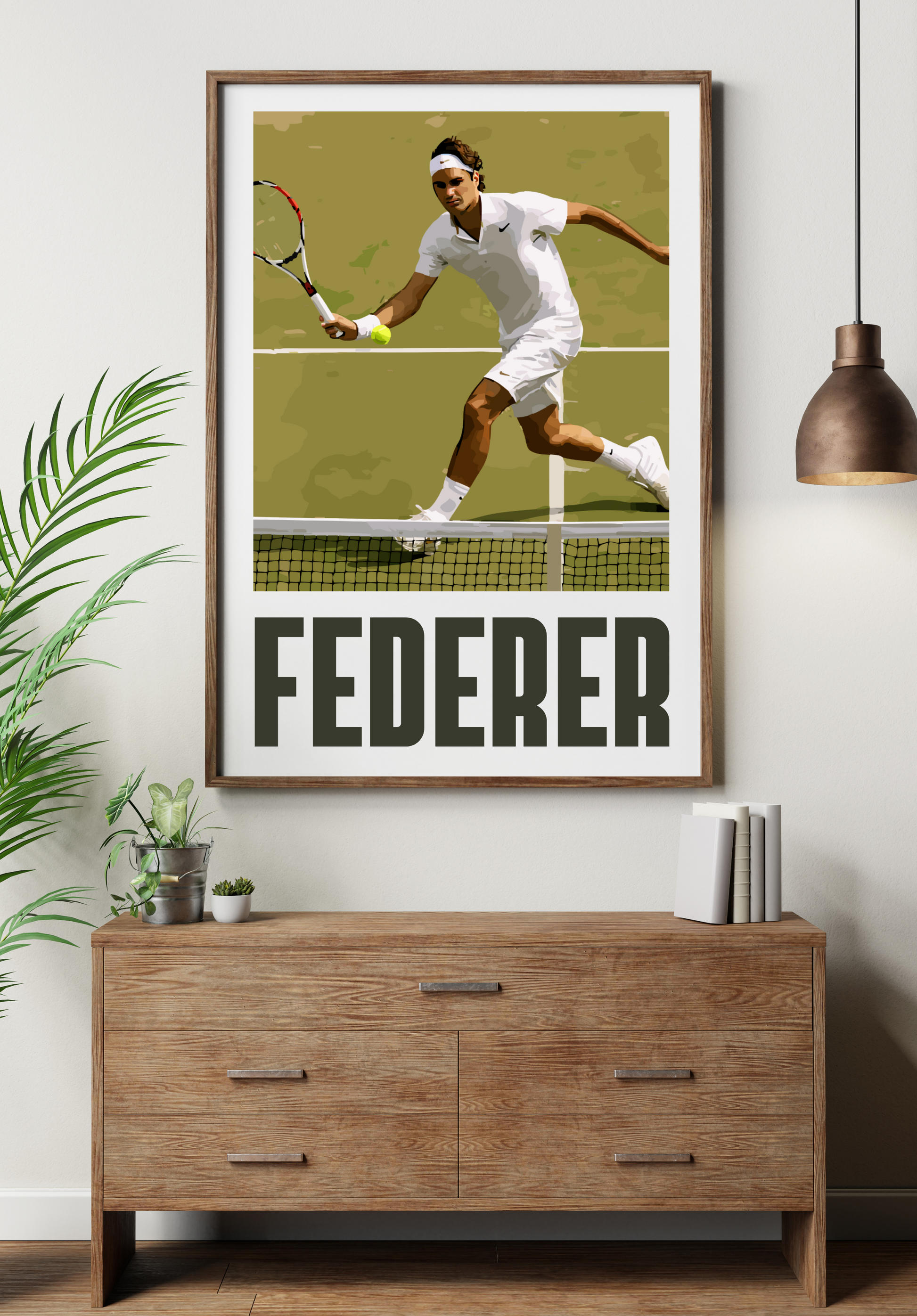 Federer print canva home deco